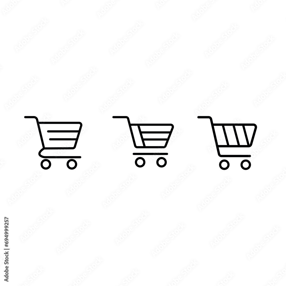Shopping cart icons collection of web icons for online store, from various cart icons in various shapes.