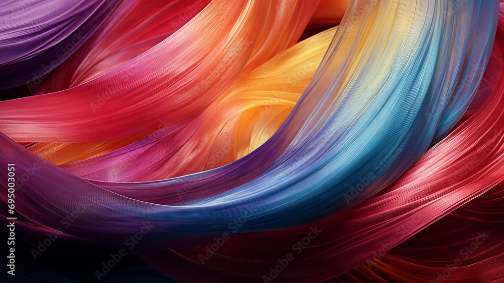 Fototapeta premium Intricate-weaves-of-colorful-threads-composing-an-abstract-background
