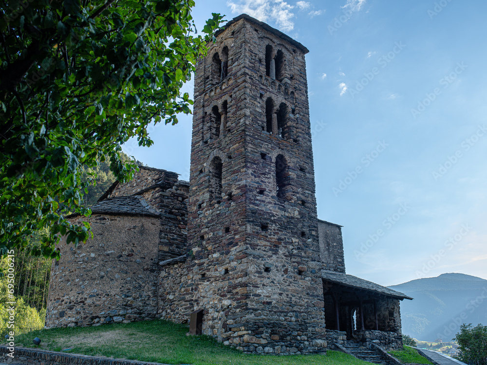 Sant Joan de Caselles in Canillo: Late 12th-century church tower bell famed for Andorra's religious Romanesque architecture beauty
