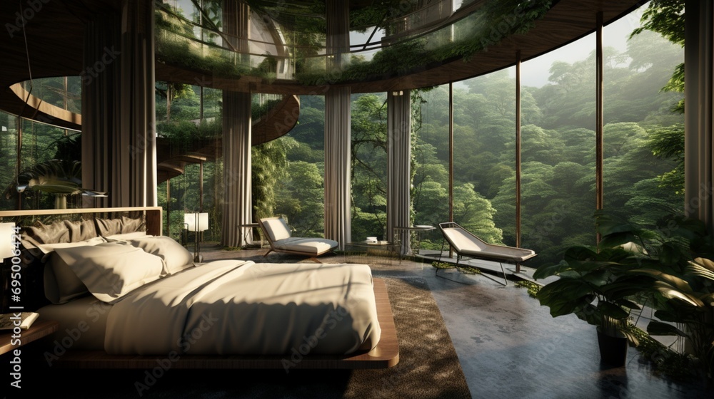 Fototapeta premium bed in bedroom