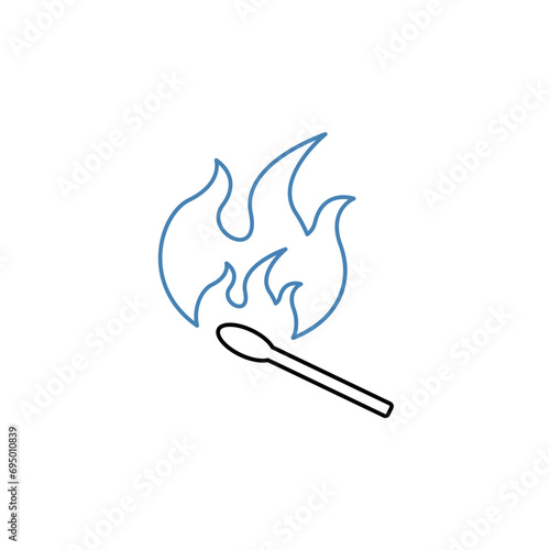 match concept line icon. Simple element illustration. match concept outline symbol design.