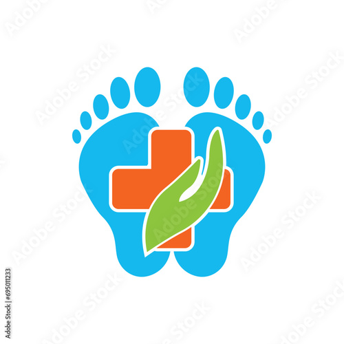 Foot soles logo icon, vector illustration design