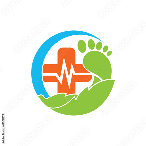 Foot soles logo icon, vector illustration design