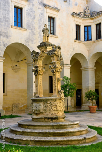 Fototapeta Naklejka Na Ścianę i Meble -  courtyard of the diocesan museum in Lecce Italy
