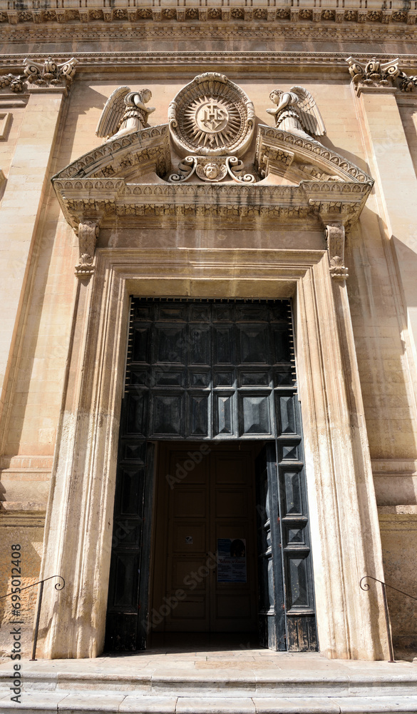 The church of Gesù or Madonna del Buon Consiglio Lecce Italy The church of Gesù or Madonna del Buon Consiglio Lecce Italy