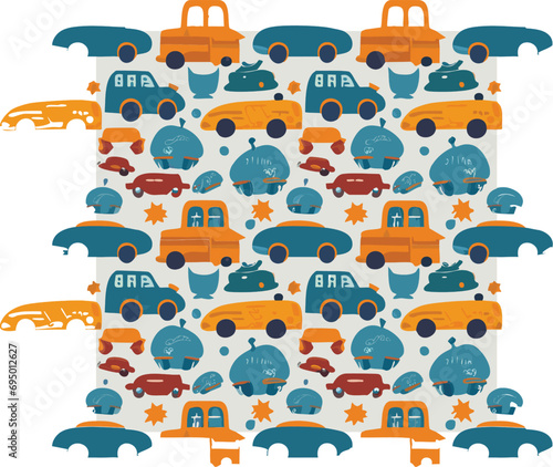 pattern with cars