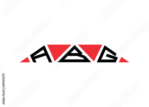 ABG Triangle letter logo design with triangle shape.Monogram letter ABG logo design vector template