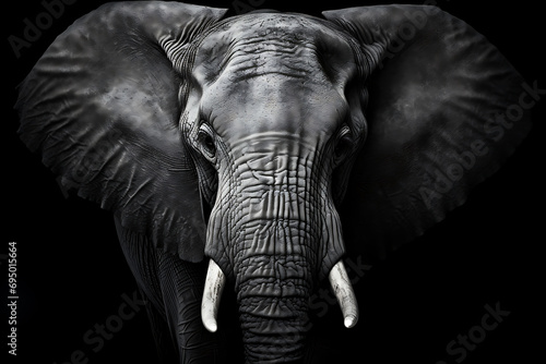 An elephant, highlighting its expressive eyes and textured skin, conveying the majesty of these magnificent creatures © Asiri