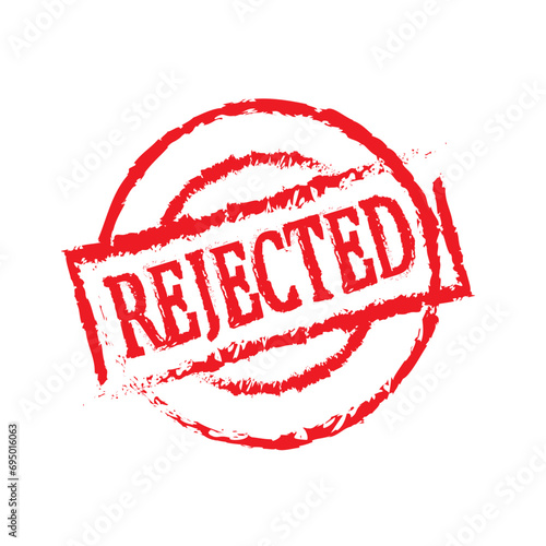 ROUND STYLE REJECTED ICON STAMP