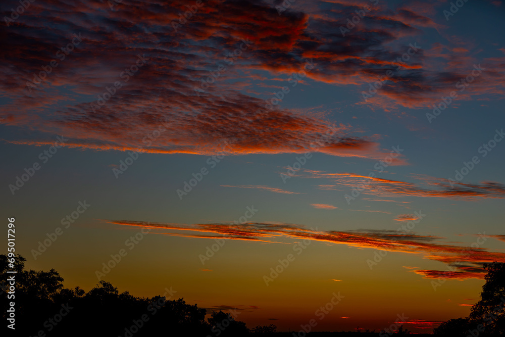 Wonderful colorful idyllic surreal sky at dawn Wonderful colorful idyllic surreal sky at dawn