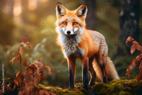 wild fox in the woods, fox, wild fox, wildlife, mammal, animals in the woods