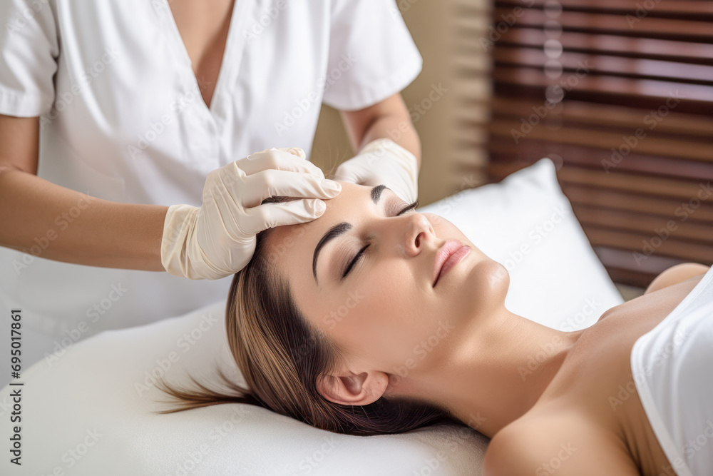 Symbolic Image of a Botox Treatment on a Woman's Face Wallpaper Background Backdrop Digital Art Cover Magazine Symbolic Image of a Botox Treatment on a Woman's Face Wallpaper Background Backdrop Digital Art Cover Magazine