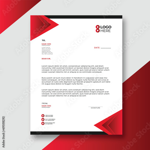 free vector letterhead design template