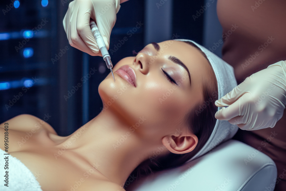 Symbolic Image of a Botox Treatment on a Woman's Face Wallpaper Background Backdrop Digital Art Cover Magazine Symbolic Image of a Botox Treatment on a Woman's Face Wallpaper Background Backdrop Digital Art Cover Magazine