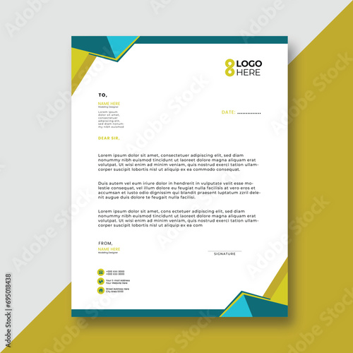 free vector letterhead design template