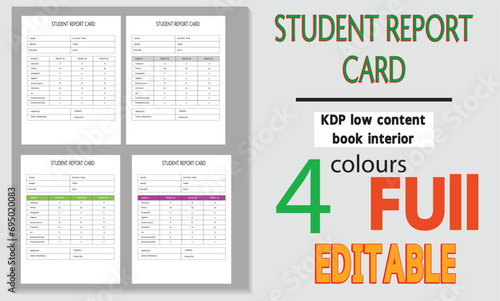 student card sheet