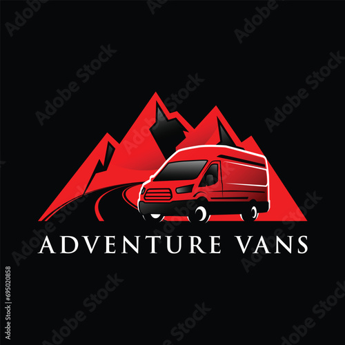 van car logo element, van var logo template, vancar vector illustration