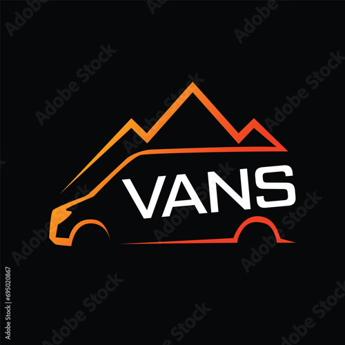 van car logo element, van var logo template, vancar vector illustration
