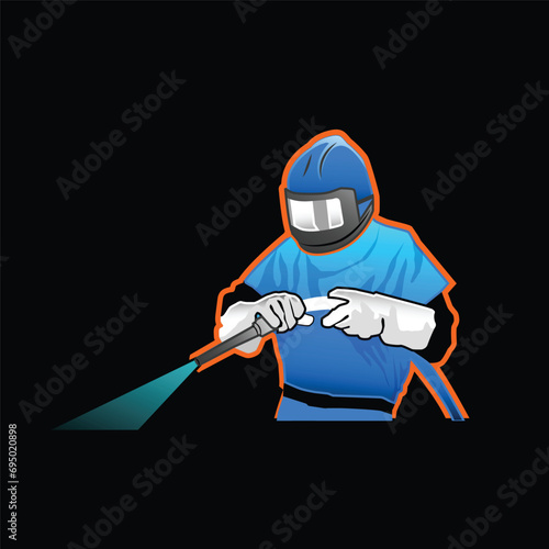 Canvas-taulu blasting logo element, blasting logo template, balsting vector illustration