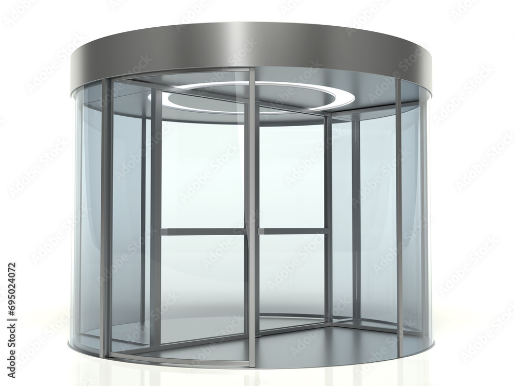 Revolving door isolated on white. 3d illustration Revolving door isolated on white. 3d illustration