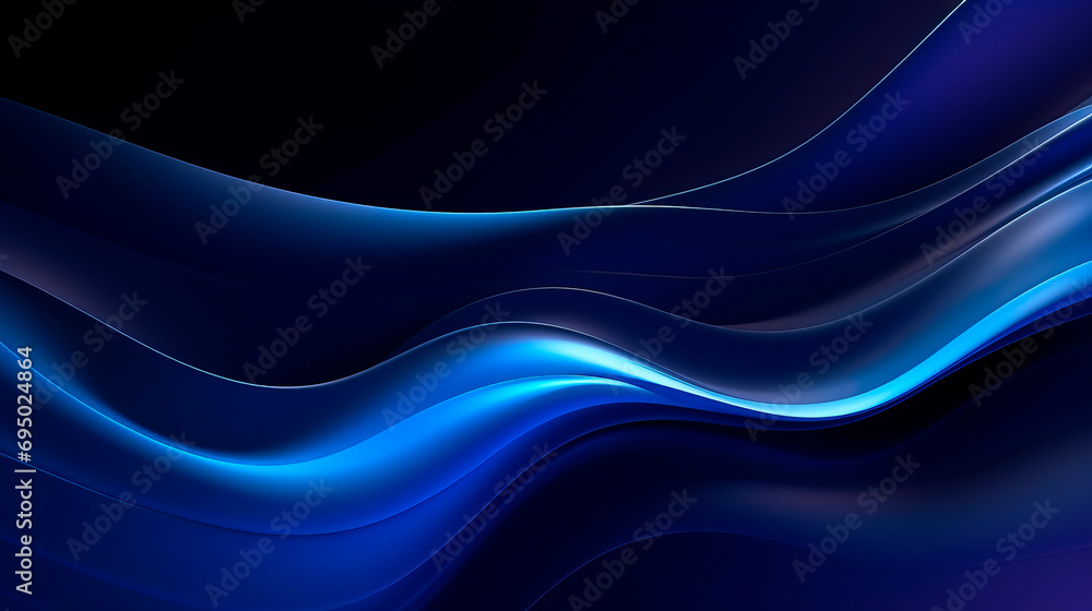Abstract Blue Background with Wavy Lines Abstract Blue Background with Wavy Lines