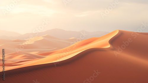 sand dunes in the desert show some waves © Alin