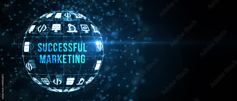 Successful Marketing Plan. Business, Technology, Internet and network concept. 3d illustration Successful Marketing Plan. Business, Technology, Internet and network concept. 3d illustration
