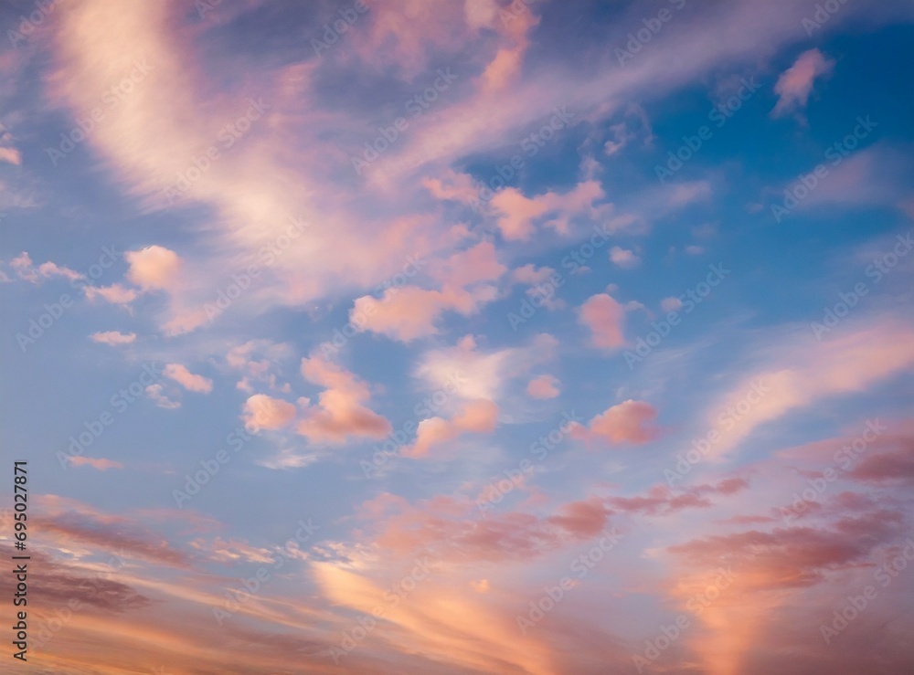 Sky at sunset, sky at sunrise, clouds, orange clouds cirrus clouds, cumulus clouds, sky gradient, sky background at dusk, twilight, nightfall, pink sky, pink clouds, sun, environment, background