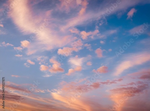 Sky at sunset, sky at sunrise, clouds, orange clouds cirrus clouds, cumulus clouds, sky gradient, sky background at dusk, twilight, nightfall, pink sky, pink clouds, sun, environment, background