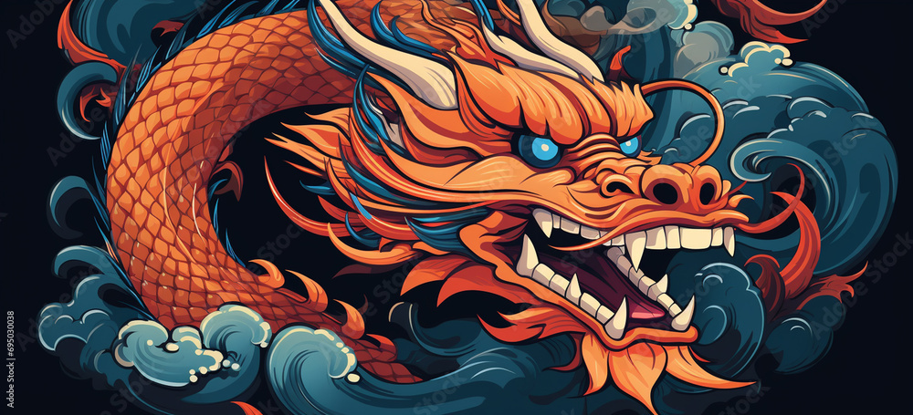 Chinese style traditional Dragon illustration Chinese style traditional Dragon illustration