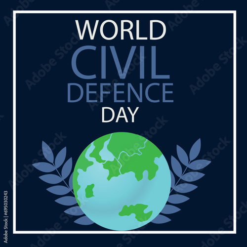 World civil defence day. Vector design for background, Poster, Banner, Advertising, Greeting Card