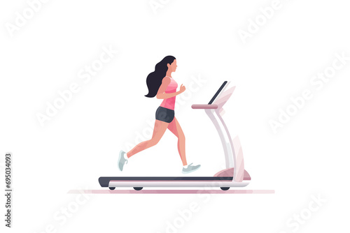 Treadmill isolated vector style illustration