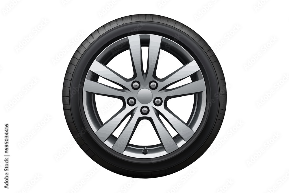 car wheel isolated vector style illustration