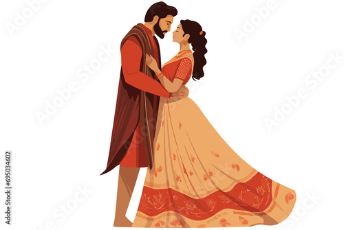 Indian Wedding vector flat minimalistic isolated vector style illustration