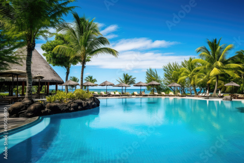 pool in tropical resort © KirKam