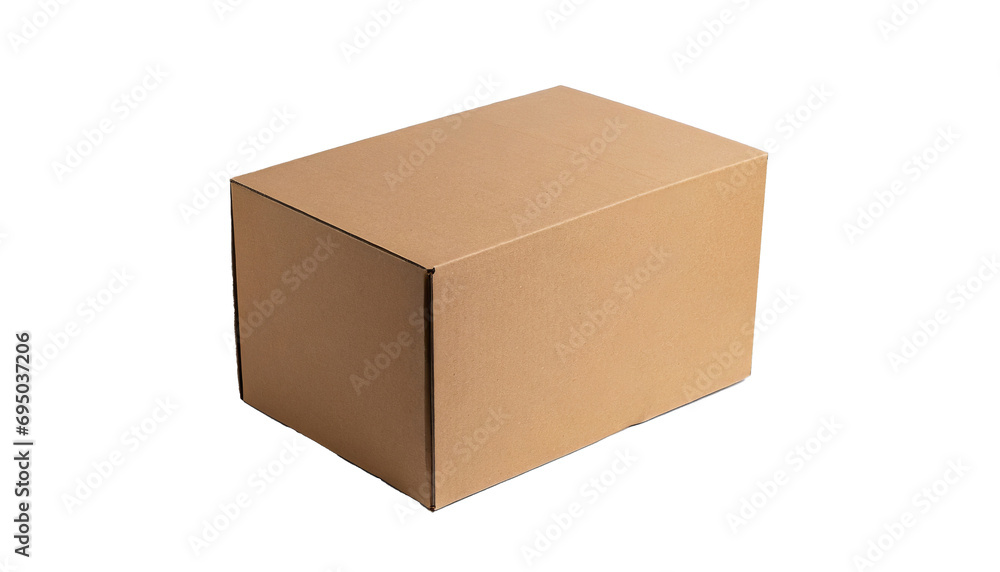 stacked cardboard boxes of various sizes - isolated on transparent background stacked cardboard boxes of various sizes - isolated on transparent background