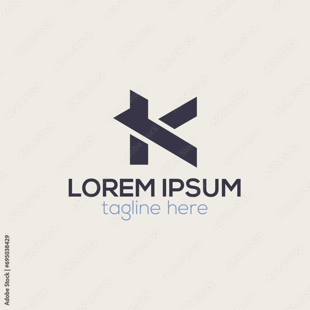 K letter modern creative minimal line logo design concept isolated vector template K letter modern creative minimal line logo design concept isolated vector template