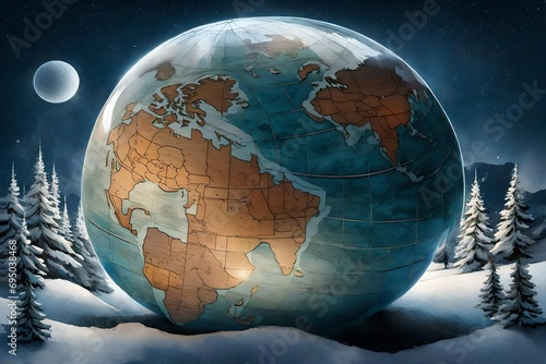 earth globe planet world map space sphere