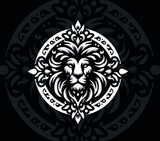 emblema de leon estilo vintage