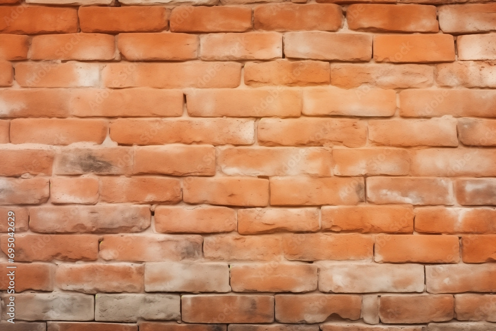 Obraz premium brick wall orange, uniform texture background
