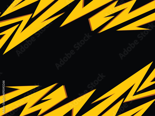Abstract framed background with jagged spike line pattern and with some copy space area