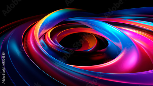 abstract 3D effect background circling around its axis photo