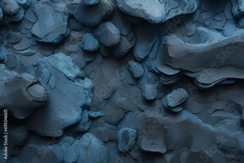 Blue abstract lava stone texture background Generative ai