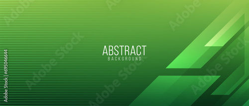 abstract green banner background with diagonal lines and shapes. vector illustration photo
