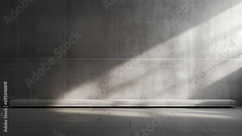 An Empty Concrete Room Lit by a Shaft of Sunlight Backdrop photo