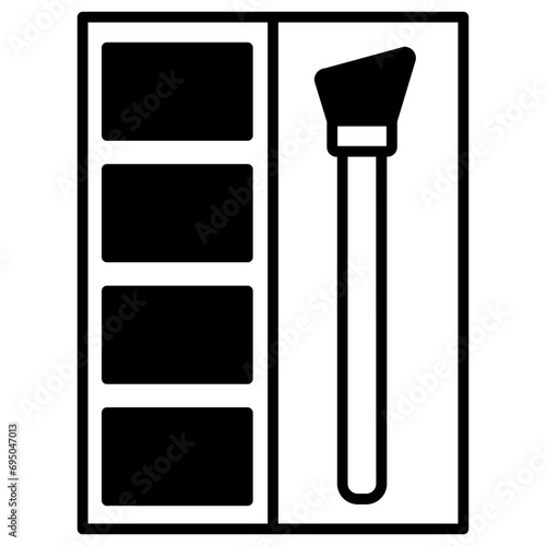 Eye brow Set solid glyph icon illustration
