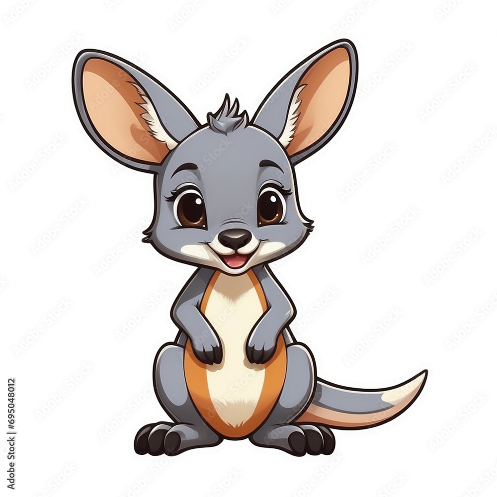 Adorable Kangaroo Cuteness Sticker: Charming Joey in Mother's Pouch, a Heartwarming Illustration to Bring Cuddly Charm to Your Notebooks, Gadgets, and Everyday Essentials, generative ai Adorable Kangaroo Cuteness Sticker: Charming Joey in Mother's Pouch, a Heartwarming Illustration to Bring Cuddly Charm to Your Notebooks, Gadgets, and Everyday Essentials, generative ai