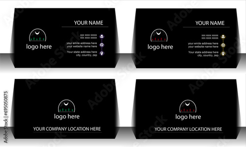 black caller business card design.