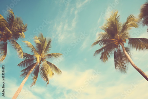 palm tree on the beach.  © D