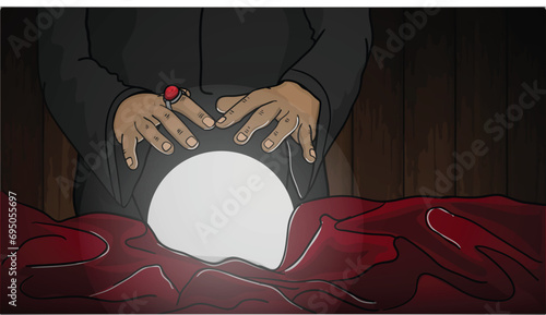 Black magic, talismans, papyri, skulls, candles, five-pointed stars ,  black magic spells and hunted by a devil spirit 2